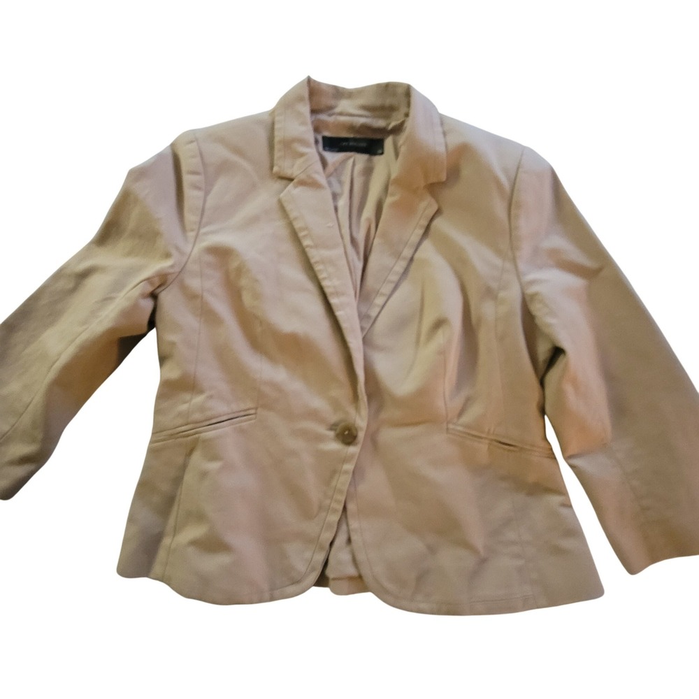 The Limited Petite Professional Blazer‎ Beige Button Front Jacket Women